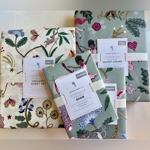 Pottery Barn Storybook Friends 7 Pc. 100% Organic Cotton Percale Set Retail $307